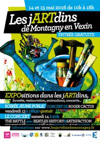 Les Jardins De Montagny, Expositions D'art. Du 13 au 15 mai 2016 à Montagny-en-Vexin. Oise.  18H30